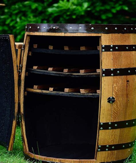 Place a tray with your espresso maker on the cabinet top for a modern coffee bar cabinet, or display cocktail glasses and an ice bucket for guests. Recycled Solid Oak Whiskey Barrel Jameson Balmoral Wine ...