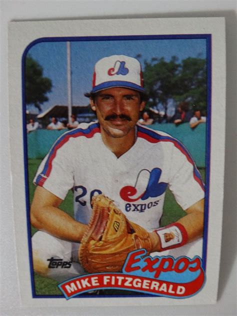 A baseball card is a type of trading card relating to baseball, usually printed on cardboard, silk, or plastic. Details about 1989 Topps Mike Fitzgerald Montreal Expos Wrong Back Error Baseball Card ...