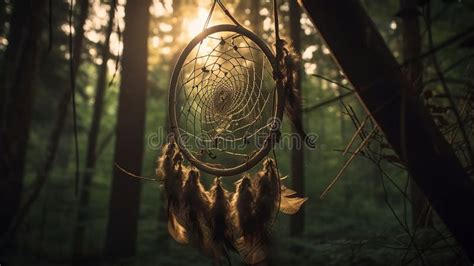 Dream Catcher On A Magical Forest Generative Ai Stock Photo Image Of
