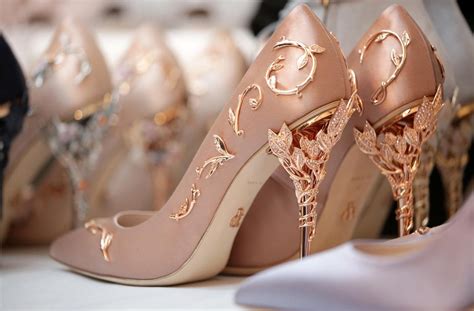 Ralph And Russo Rose Gold Wedding Shoes Wedding High Heels Prom Heels