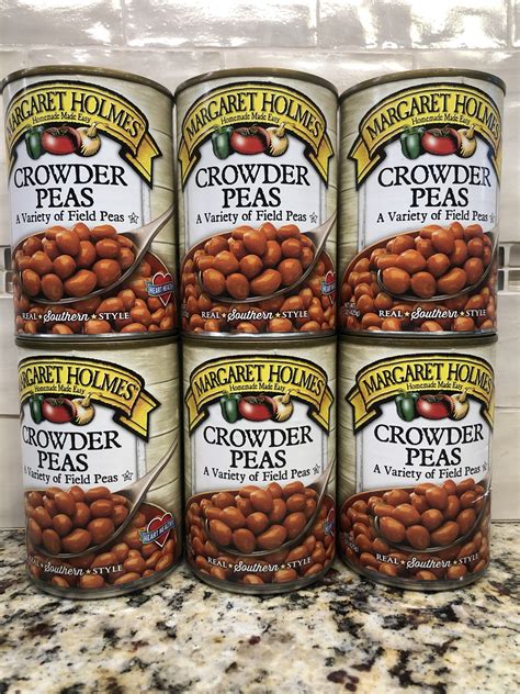 6 Cans Margaret Holmes Southern Style Crowder Peas Field 15 Oz Can