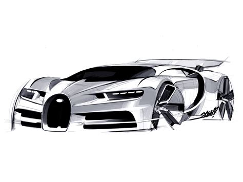 Bugatti Chiron Design Sketch By Alexander Selipanov Car Body Design