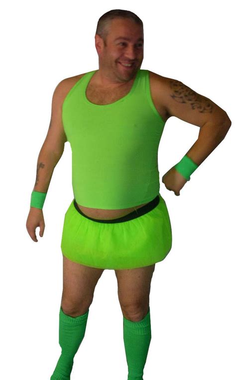 Stag Party Costumes Neon Guys Full Sets Mens Funny Tutus Party Outfits