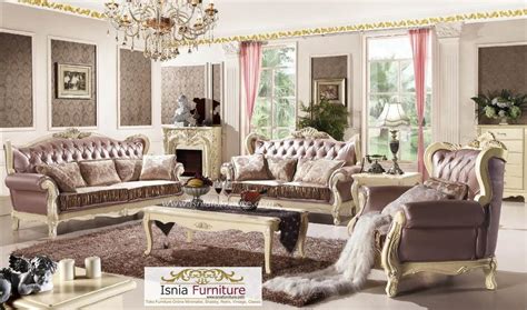 Set Kursi Meja Tamu Sofa Mewah Gaya Klasik Eropa