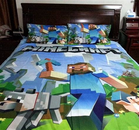 Minecraft Inspired Bedrooms Minecraft Inspired Doublequeen Quilt