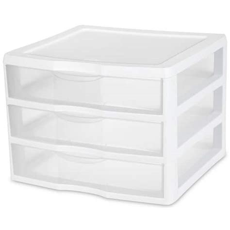 Sterilite Clearview 14625 In X 10625 In 3 Drawer Organizer Unit