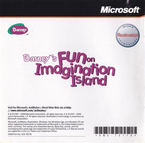 Azygram Barneys Fun On Imagination Island Video Game