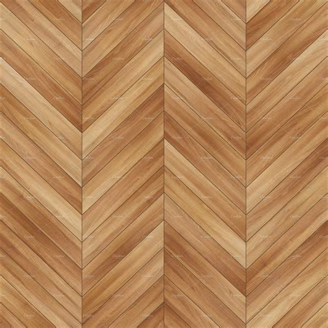 Seamless Wood Parquet Texture Chevron Light Brown Custom Designed