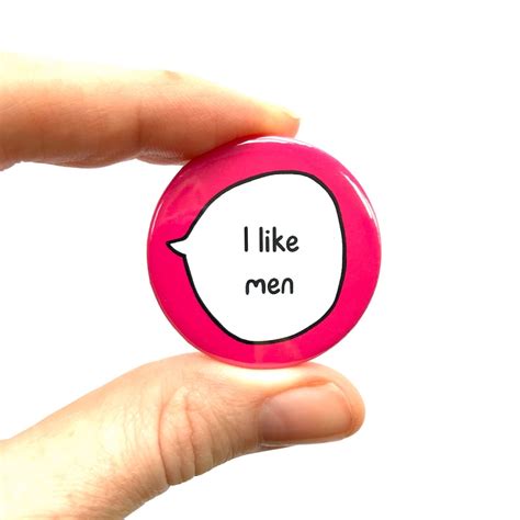 I Like Men Lgbt Pin Badge Button Etsy