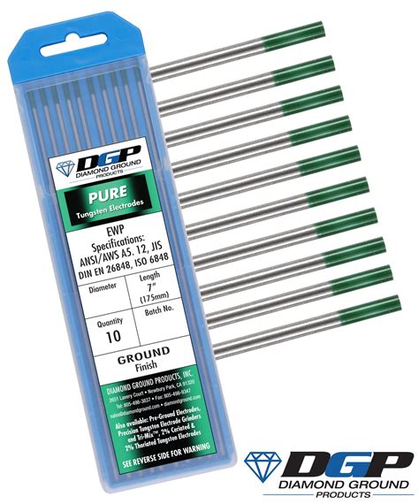 1 8 Welding Knight TIG Welding WP Tungsten Electrodes Pure Green10pk