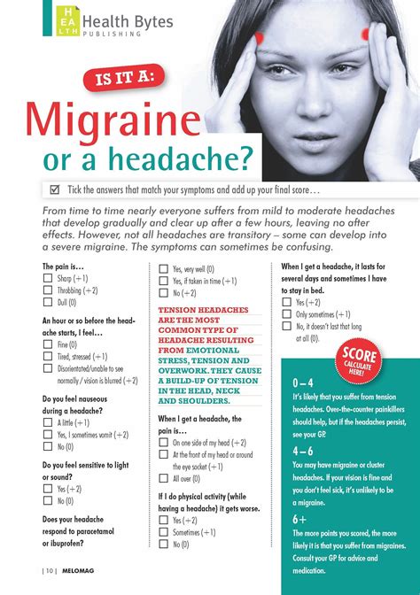 Fact File Migraine Headache Questionnarie Tension Tension Headache