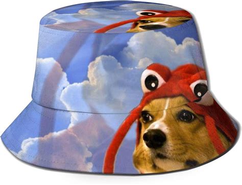 Lobster Corgi Doggo 1 Sun Hat Bucket Style Mens And Womens Foldable