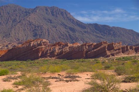 The Rock Formations Of The Quebrada De Las Conchas Argentina Stock