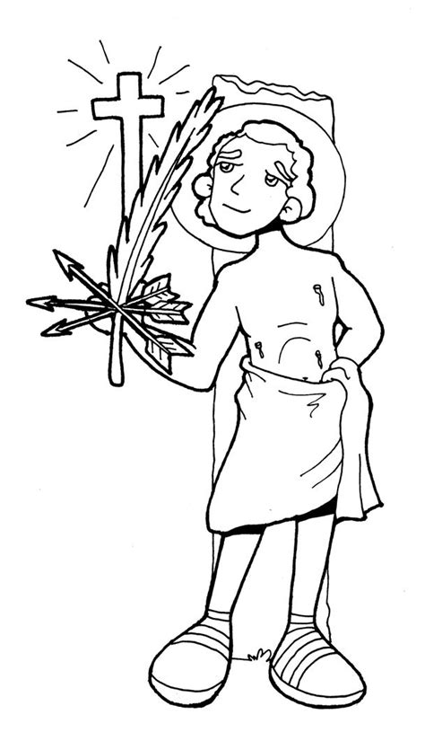 Faltas de asistencia, horarios, calendario. SAN SEBASTIÁN para pintar. | Dibujos, Religión, Dia de ...