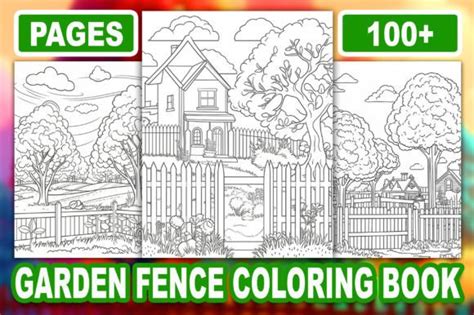 Garden Fence Coloring Book For Adult Graphic By Ekradesign · Creative