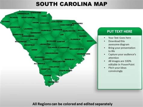 South Carolina Powerpoint Maps Powerpoint Templates