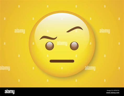 Vector Design Of Emoticon Expression Suspicious Face Stock Vector Image