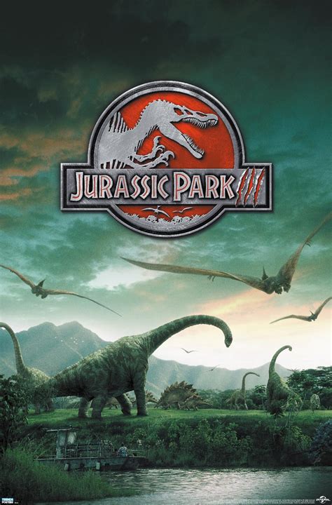 Jurassic Park 3 Dinosaurs Wall Poster 22 375 X 34 Walmart Com