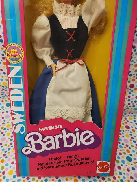 1982 vintage swedish barbie doll 4032 sweden dolls of the etsy