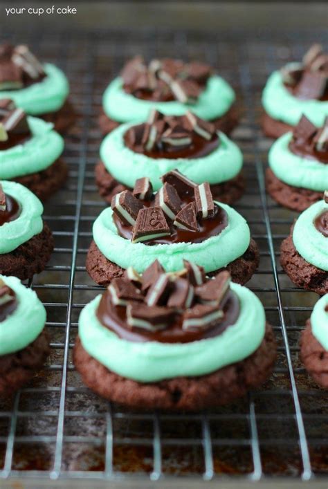 Mint Chocolate Grasshopper Cookies Swanky Recipes Simple Tasty Food