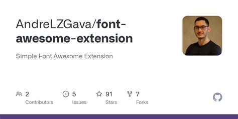 Github Andrelzgavafont Awesome Extension Simple Font Awesome Extension