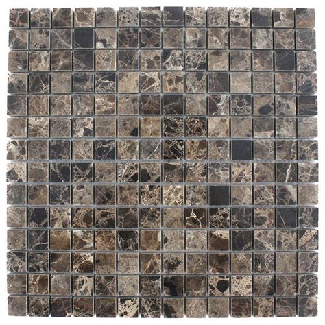 Ivy Hill Tile Dark Emperidor Squares 12 In X 12 In X 8 Mm Marble