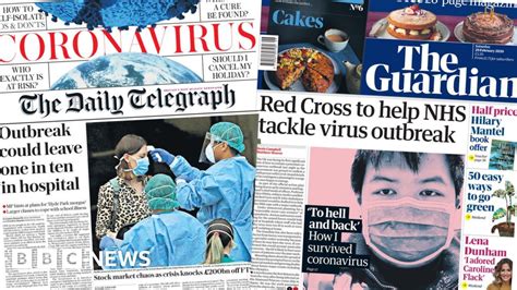 Newspaper Headlines War On Virus With Emergency Laws And Battle