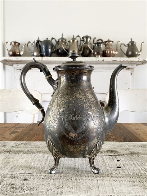 Vintage Silver Teapots As A Centerpiece Vintage Roots Home