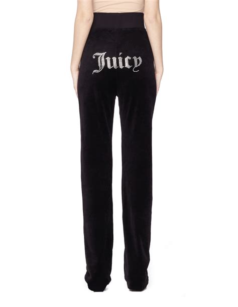 Vetements Juicy Couture Velour Track Pants Black Garmentory