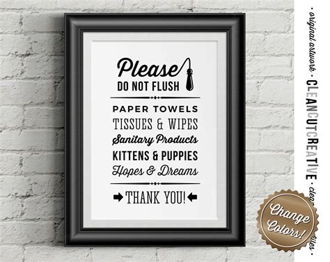Please Do Not Flush Hopes And Dreams Funny Toilet Quote Sign Etsy
