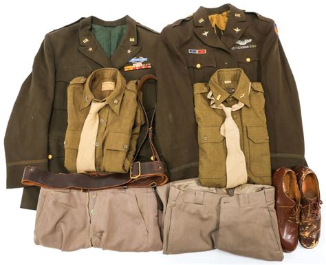 Sold At Auction Wwii Us Army And Air Corps Officer Dress Uniform Lot