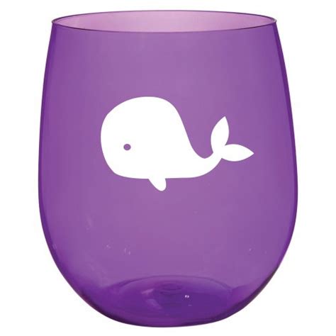 Purple Acrylic Stemless Wine Glass