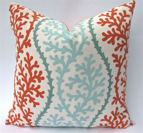 Making outdoor throw pillows is exactly the same as making indoor throw pillows. Designer Decorative Wavy Coral Pillow Cover-Indoor/Outdoor ...