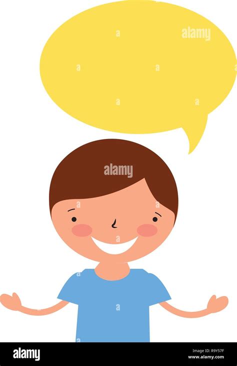 Happy Boy Speech Bubble Stock Vector Image And Art Alamy