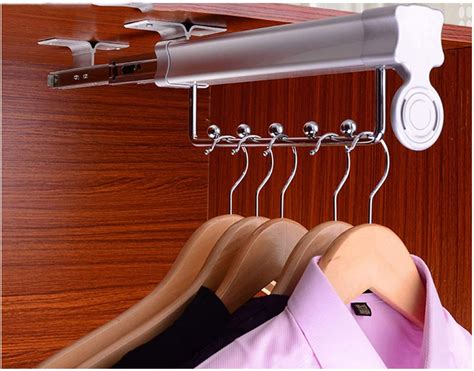 clothing and closet storage hangers wardrobe hanger pull out closet rod retractable wardrobe