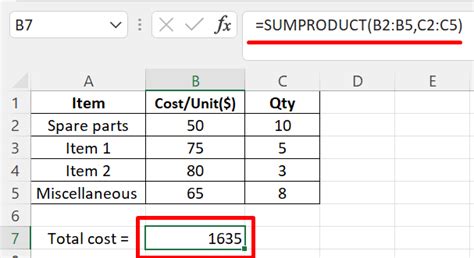 Sumproduct Function In Excel 5 Easy Examples