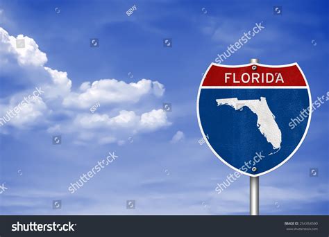 Florida Road Sign Concept Stock Illustration 254354590 Shutterstock