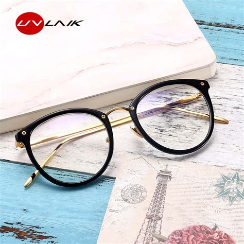 Uvlaik Clear Lens Cat Eye Glasses Frame Women Fashion