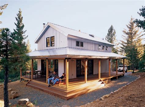 The shipping container guest house has three distinct spaces: Tremendous Single Story House Plans Wrap Around Porch ...