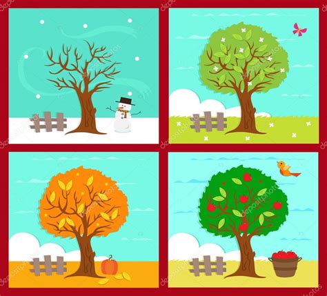 The Four Seasons Stock Illustration By ©bilhagolan 27348331