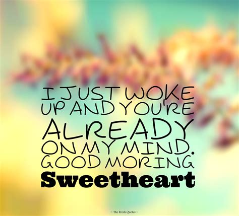 Good Morning Sweetheart Quotes