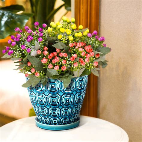 Shop modern pillows, room accents, storage & accessories at west elm®. Southern Patio 12 Inch Ceramic Clay Mayer Flower Planter ...