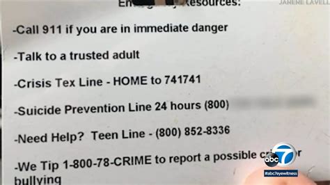 lancaster california school id badges appear to list phone sex line instead of suicide