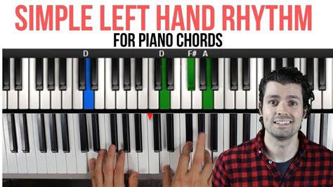 How To Add Simple Left Hand Rhythm For Piano Chords Youtube