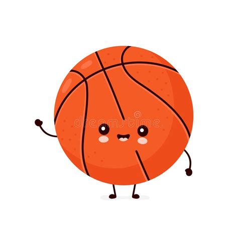 Smiling Basketball Cartoon Character Stock Vector Illustration Of