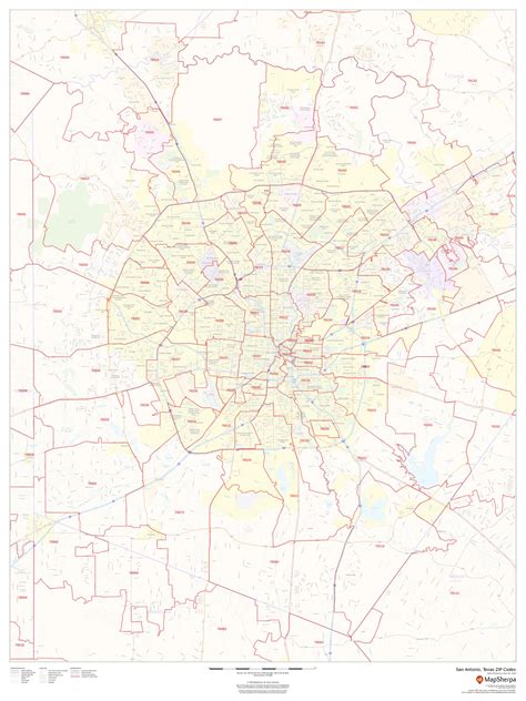 San Antonio Zip Code Map Printable