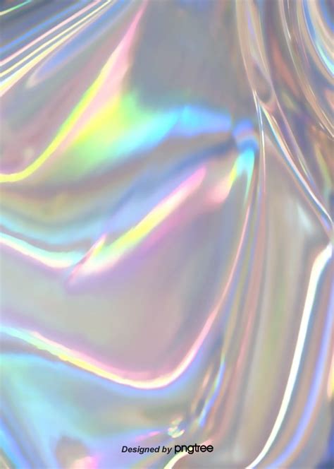Holographic Iridescent Color Wrinkled Foil Фон Обои Изображение для