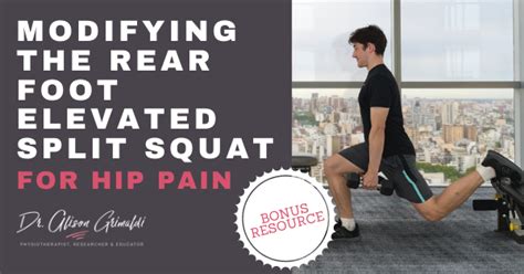 Modifying The Rear Foot Elevated Split Squat For Hip Pain Dr Alison
