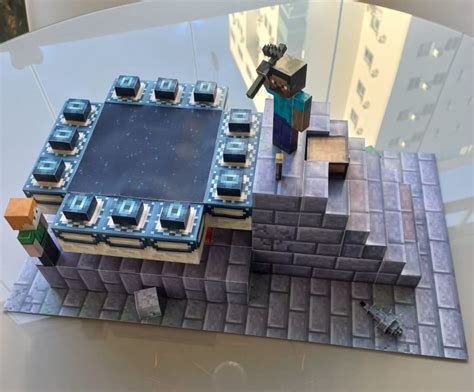 Pixel Papercraft End Portal Diorama Full Scale