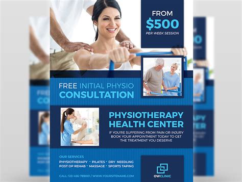 Physiotherapy Clinic Flyer Template By Owpictures On Dribbble